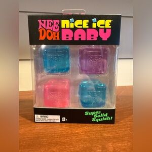 NeeDoh Nice Ice Baby Squishy Ice 4 pack Nice Cube Set - Blue, Purple, Pink